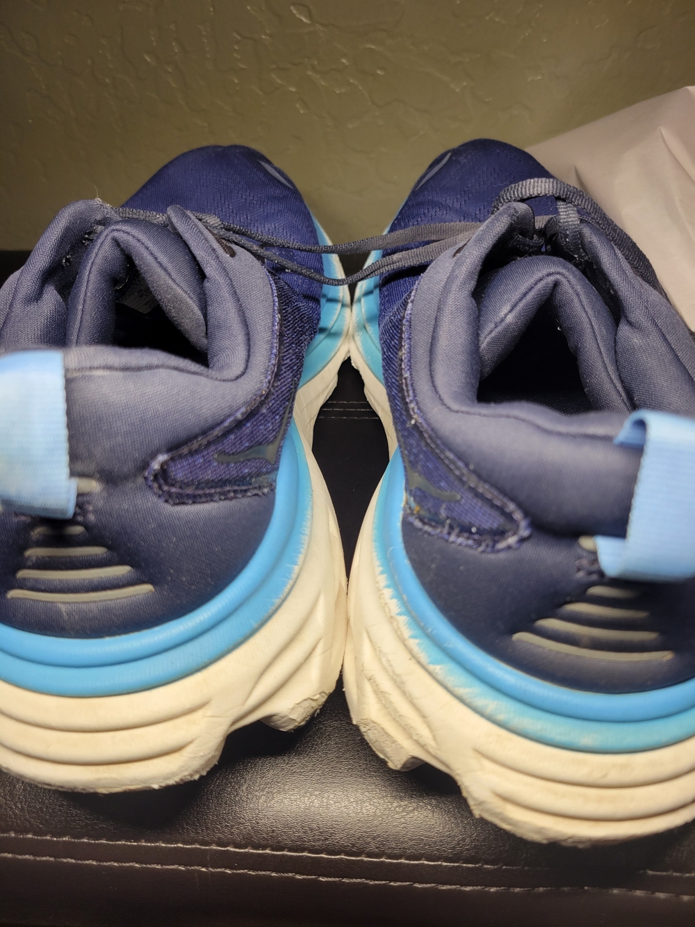 HOKA ONE ONE Bondi 8 Men's Running Shoes - Blue/Sharkskin US Size 12 Wide EU 46 - Picture 3 of 15
